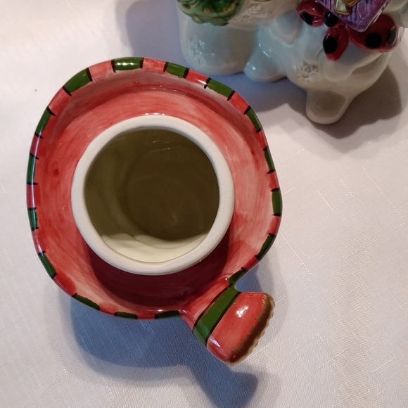 Fitz & Floyd Classics Frosty Folks Snowman Puppy Candy Jar - Picture 7 of 12